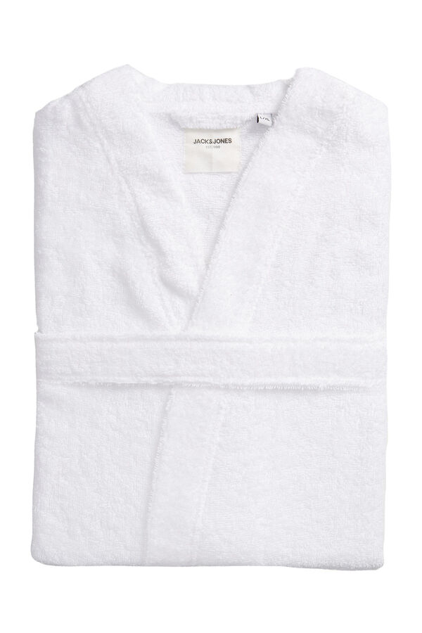 Jack & Jones Albornoz de algod&oacute;n blanco