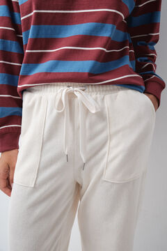 Women'secret Bele duge pantalone od somota Bež