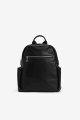 Vilanova Mochila com Al&ccedil;a de Tecido preto