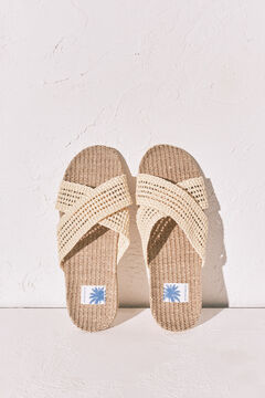 Women'secret Sandalia tiras efecto rafia