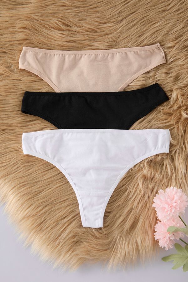 Trendyol Pack of 3 Brazilian panties printed
