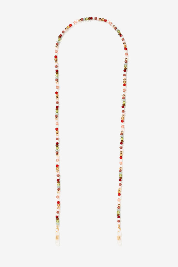 Vilanova Corrente para &oacute;culos com detalhes de cores vermelho