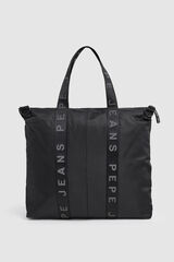Pepe Jeans Tote bag detalles asas  negro