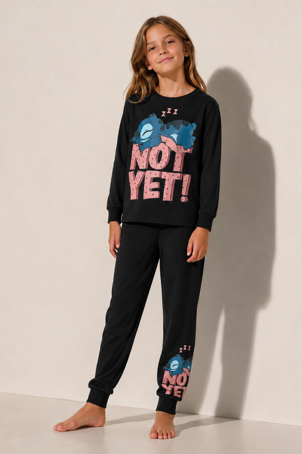 Name it Pijama de manga comprida Stitch preto
