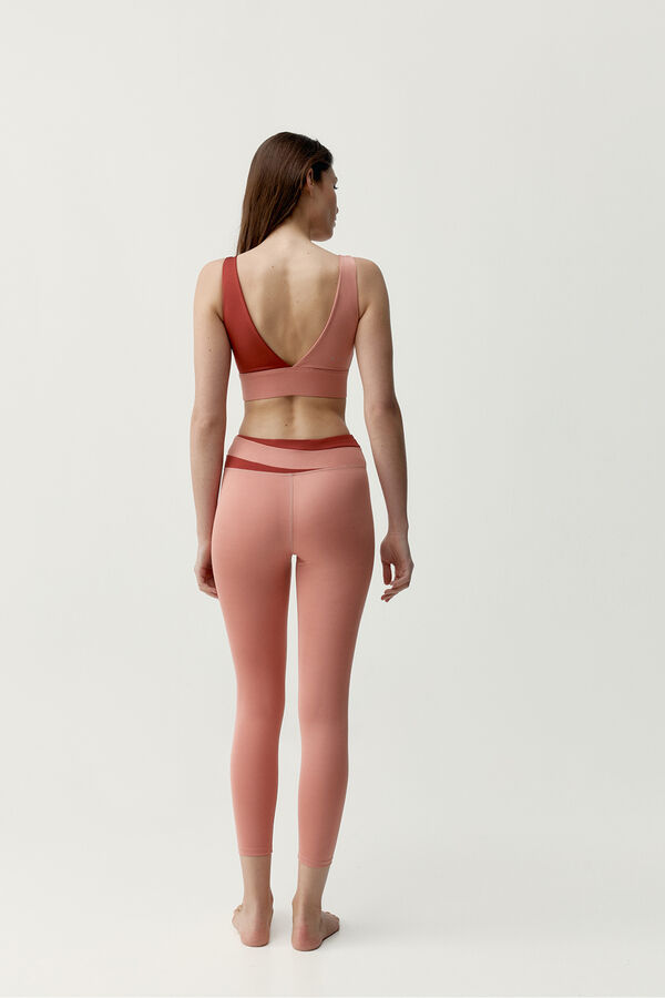 Born Living Yoga Top desportivo Kate coral/vermelho estampado