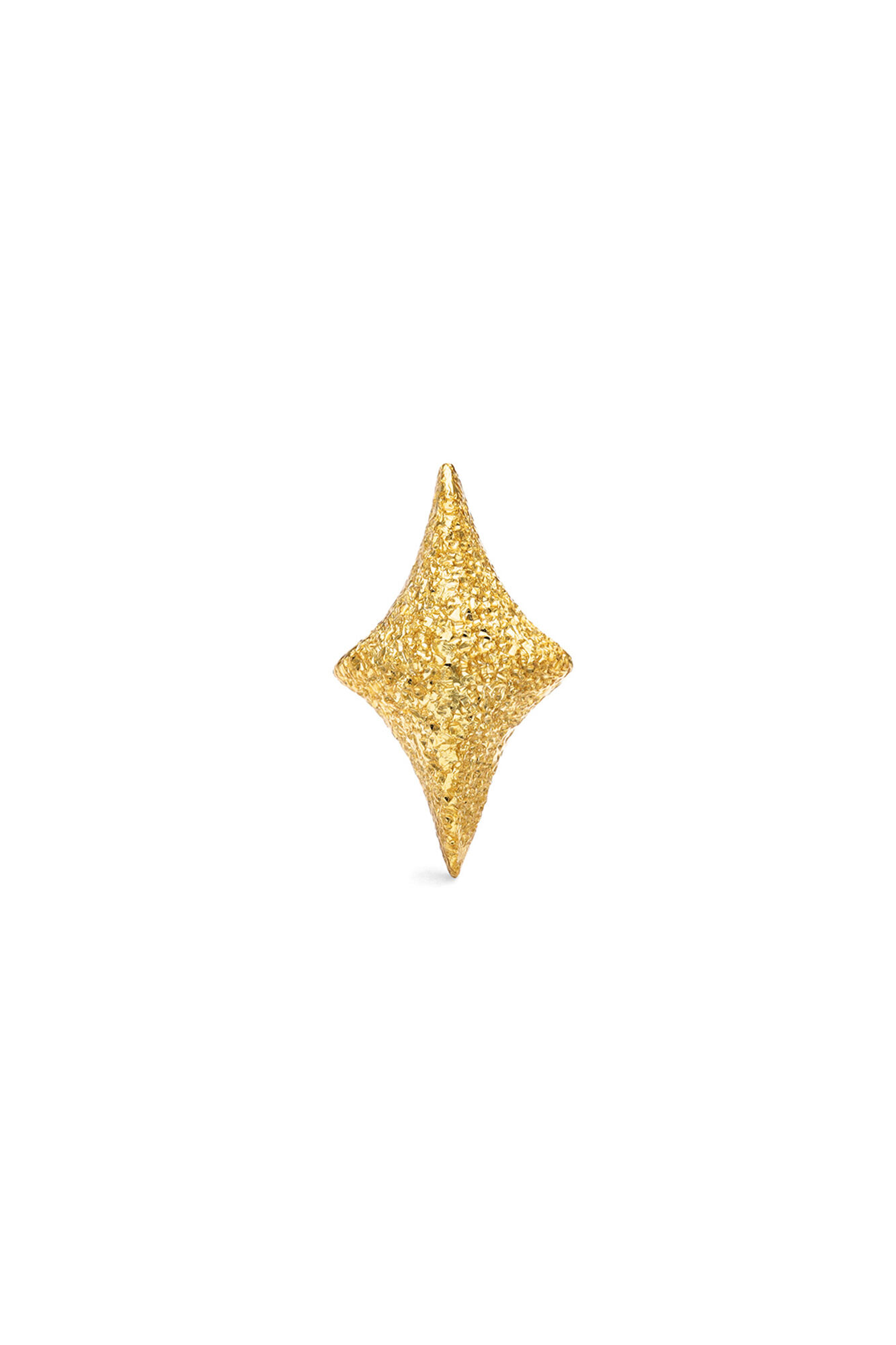 Singularu Brinco Solto Organic Star Spark Prata Banho de Ouro