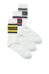 Jack & Jones Pack 3 calcetines blanco