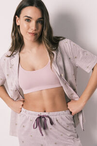 Women'secret Pijama camisero algod&oacute;n rayas Grogu