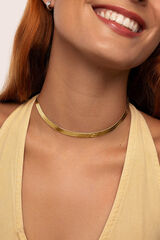 Singularu Big Lisse Gold Plated Steel Necklace printed