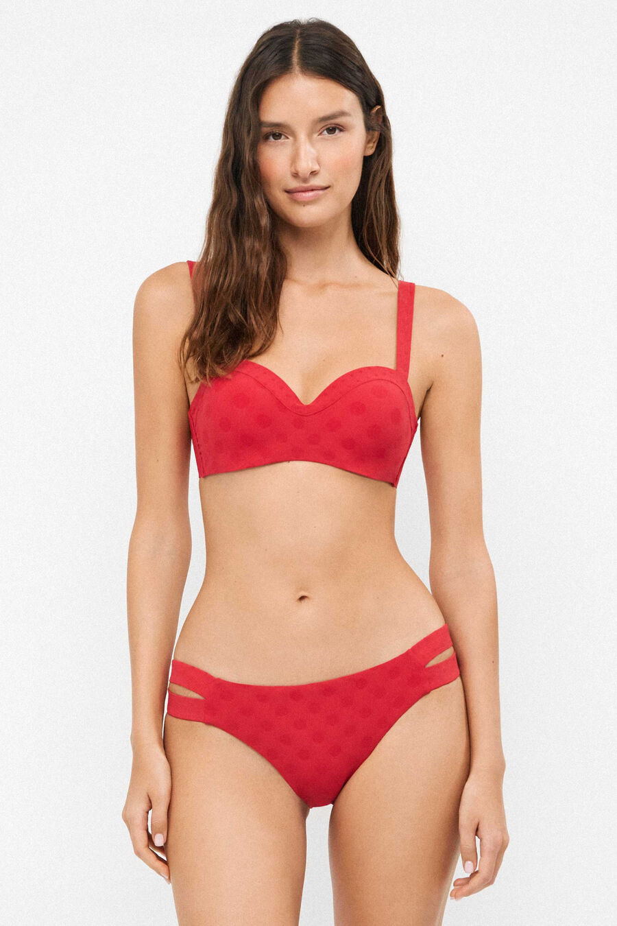 Braga bikini jacquard de puntos