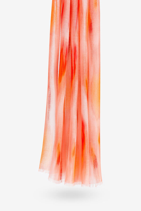 Vilanova Speckled Printed Linen Effect Scarf Rot