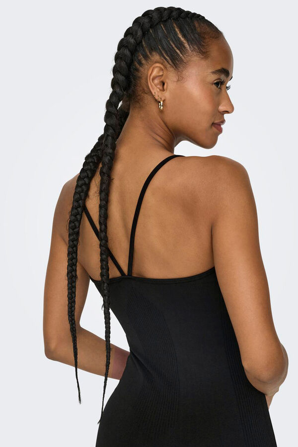 Only Play Seamless black jumpsuit with straps black
