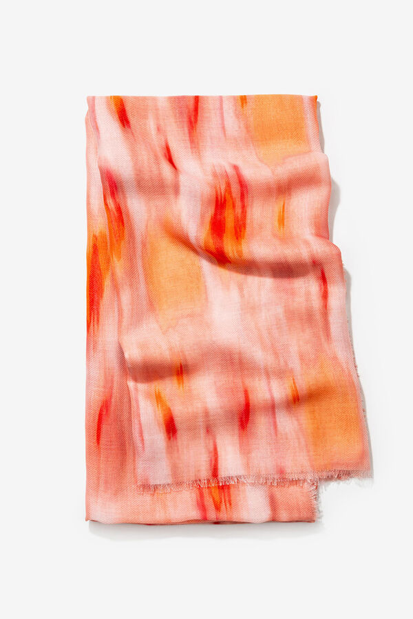 Vilanova Speckled Printed Linen Effect Scarf Rot