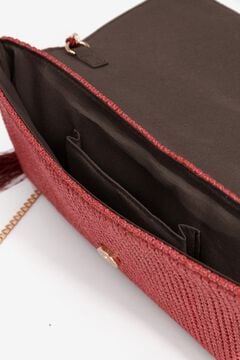 Vilanova Clutch con efecto paja y flecos