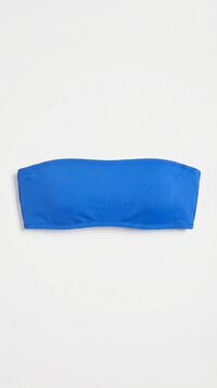 HI&BYE Plavi jednobojni top bikini bandeau