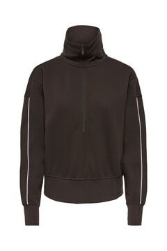 Only Play Sweatshirt felpuda gola alta meio fecho-&eacute;clair