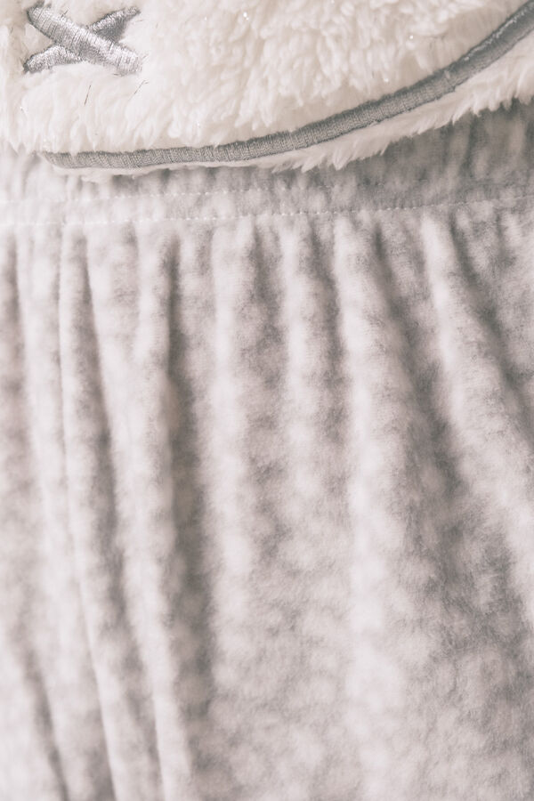 Women'secret Dugačka flis sa životinjskim print Mifi Bela