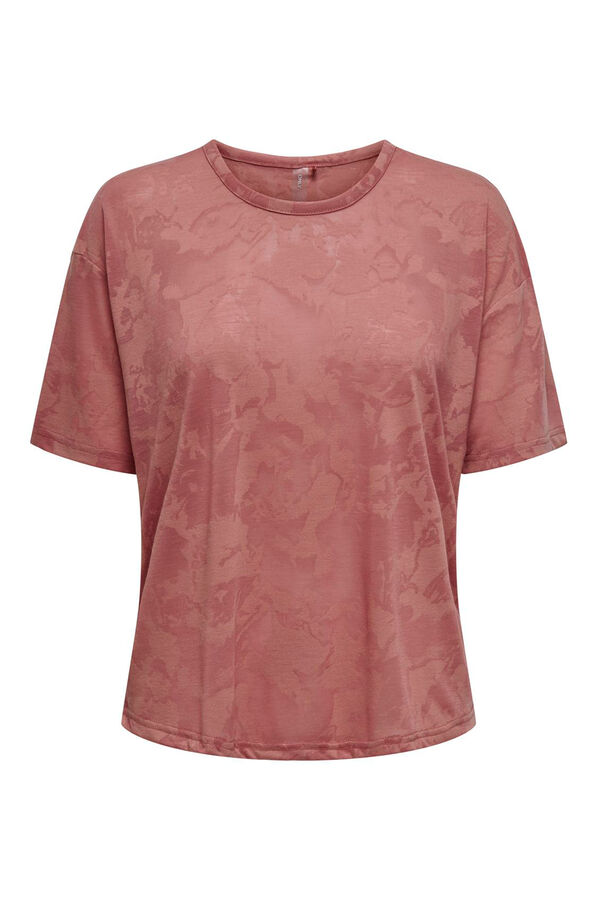 Only Play Short sleeve transparent technical t-shirt rose