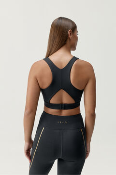 Born Living Yoga Sujetador top deportivo Gold negro&nbsp;