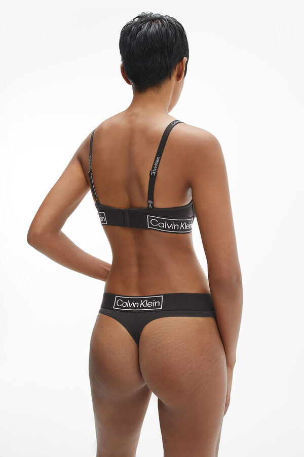 Calvin Klein Tanga tiro medio noir