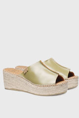 Toni Pons Leather clog espadrille - IVONNE Kaki