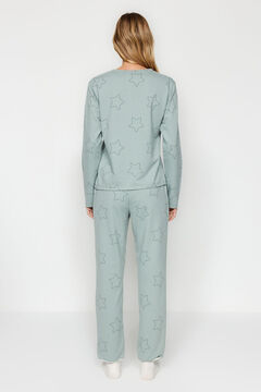 Trendyol Conjunto de pijama Mint Star 