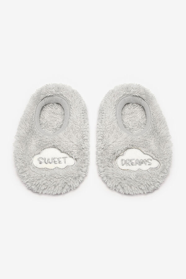 Penti Zapatillas de casa tipo calcet&iacute;n gris