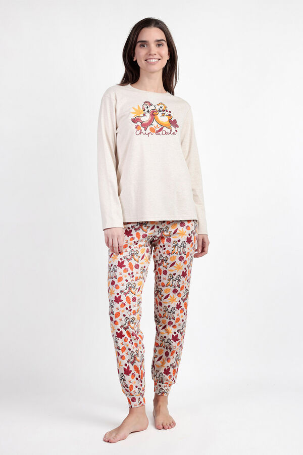 Admas Women's Chip&Dale autumn long pyjamas Bež