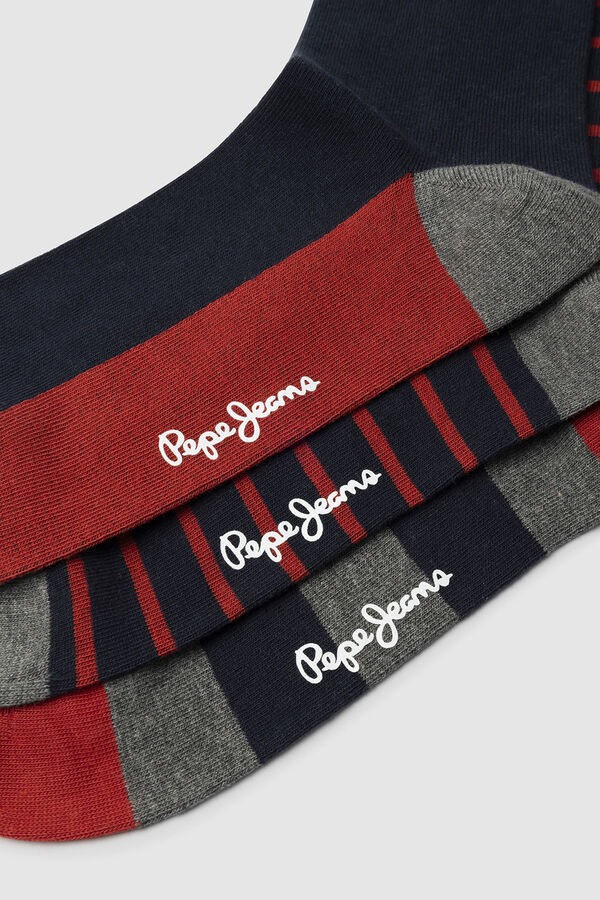 Pepe Jeans Pack of 3 Christmas striped socks bleu