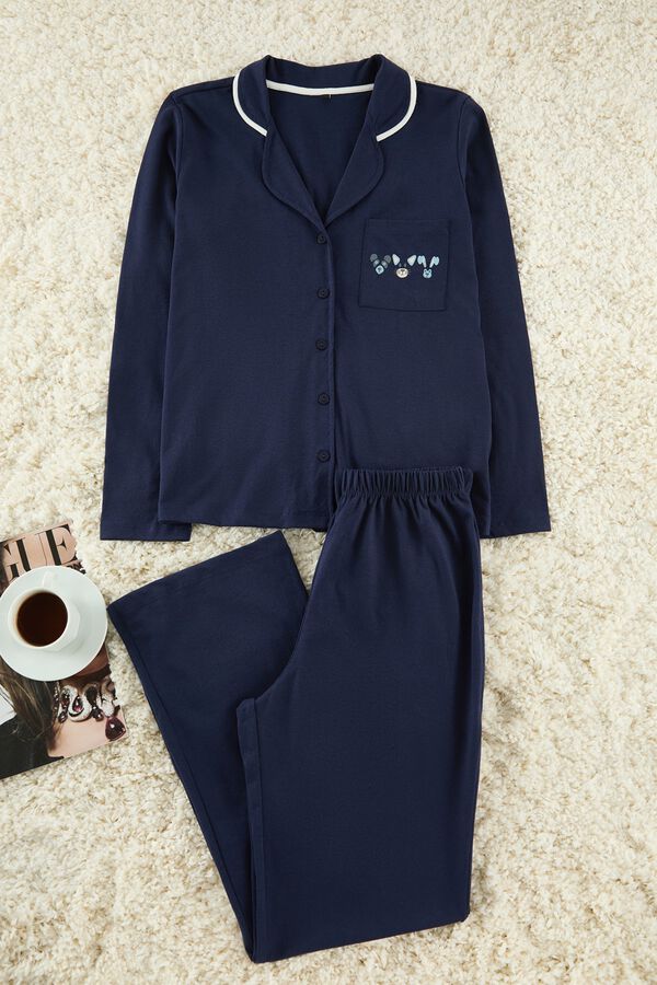 Trendyol Conjunto de pijama azul