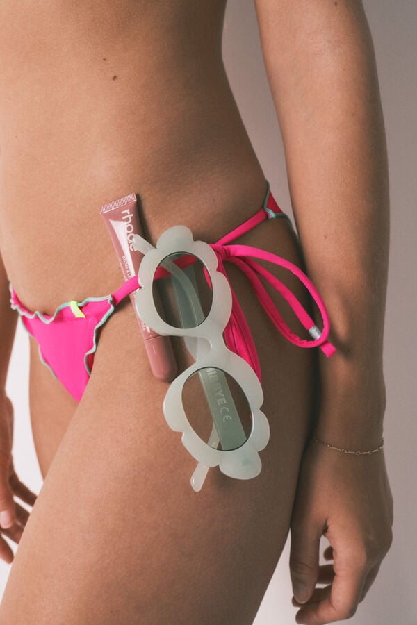HI&BYE Roze brazilske gaćice za bikini sa trakama Fuksija