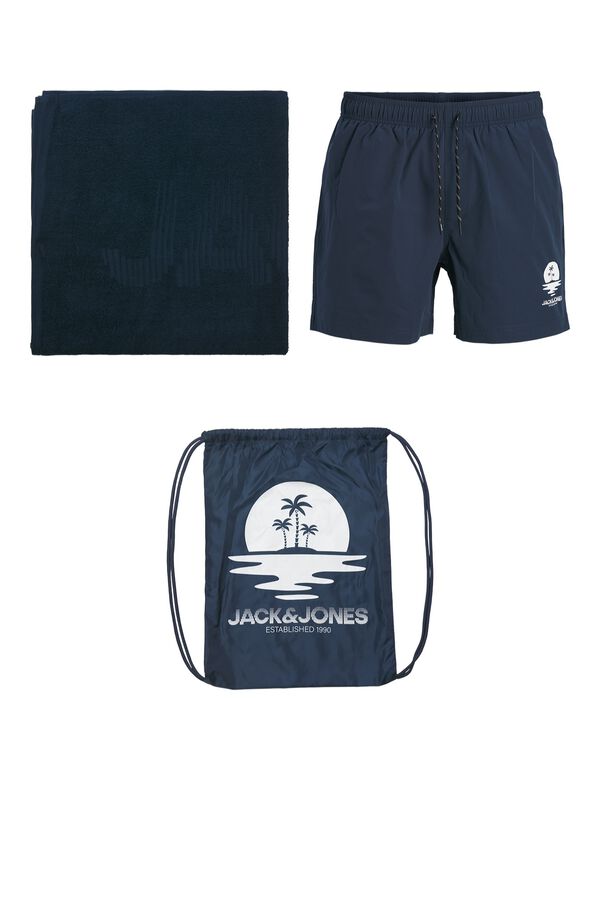 Jack & Jones Fato de banho com acess&oacute;rios azul