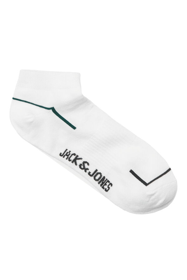 Jack & Jones Pack 3 meias soquete de t&eacute;nis branco