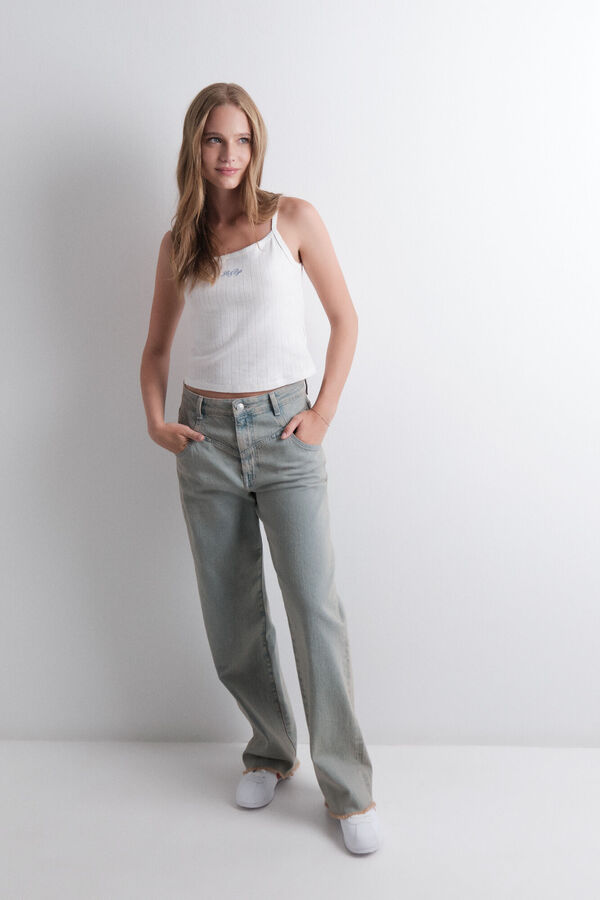 HI&BYE Pleteni top pleten sa pintel kai&scaron;evima Bež