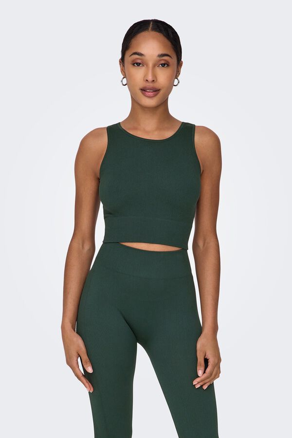 Only Play Seamless crop top bleu