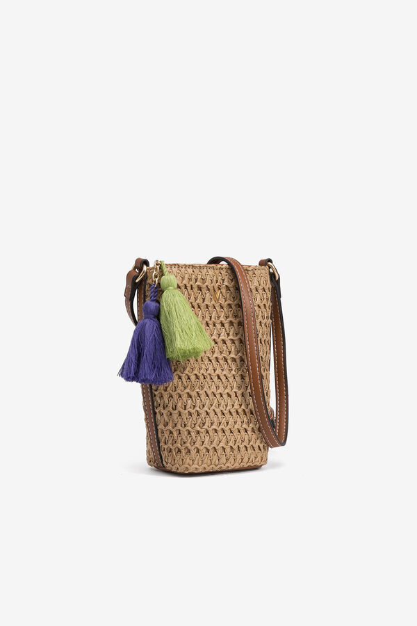 Vilanova Bolso para Tel&eacute;fono Efecto Mimbre nude