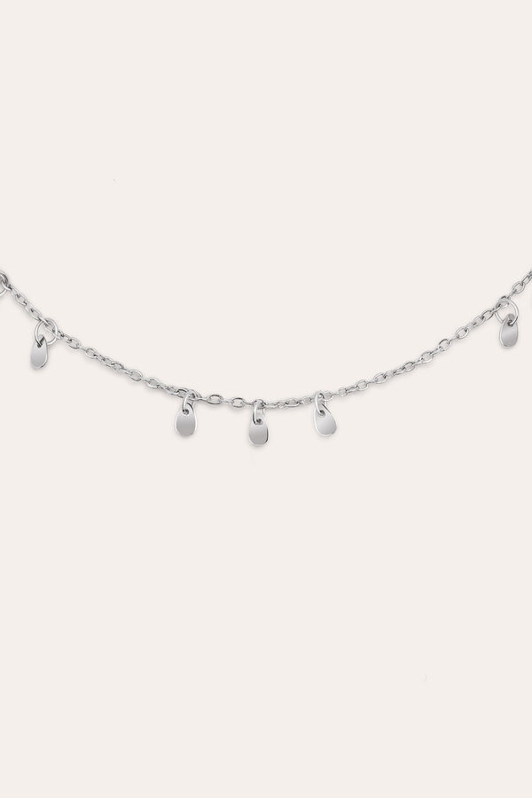 Singularu Collar Mini Gota Charms Acero gris