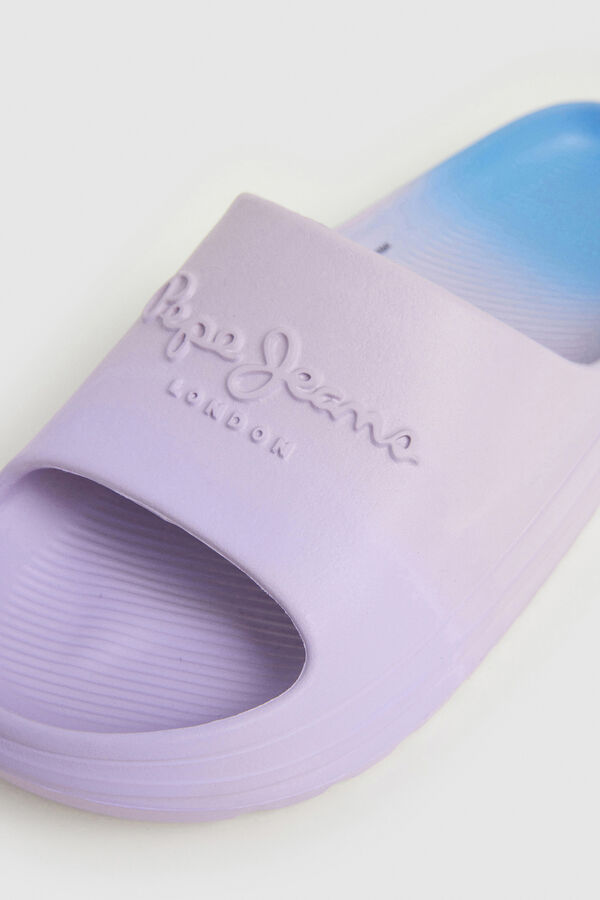 Pepe Jeans Sandalias de playa logo morado/lila