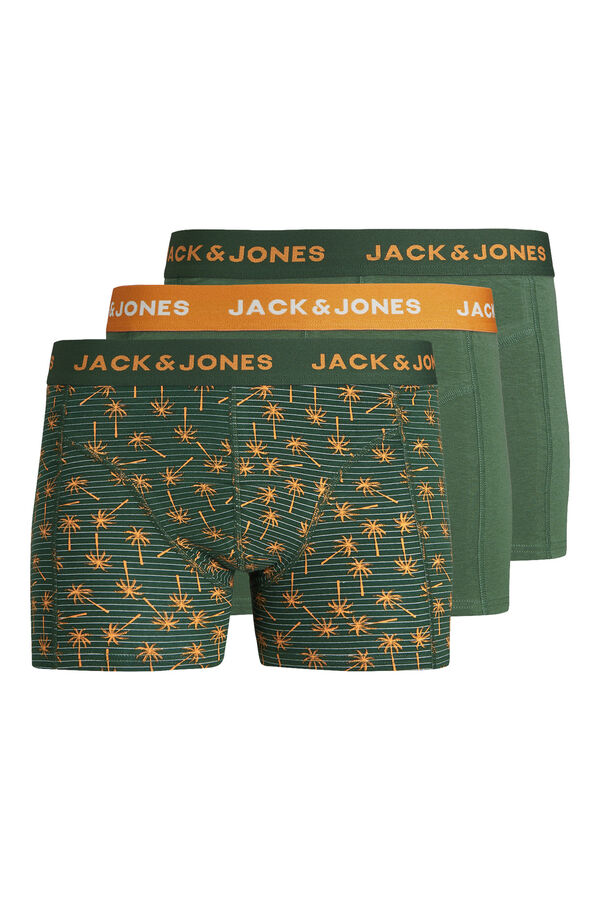Jack & Jones Pack 3 boxers algod&oacute;n verde
