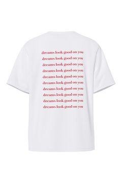 Pieces T-shirt em algod&atilde;o org&acirc;nico estampada