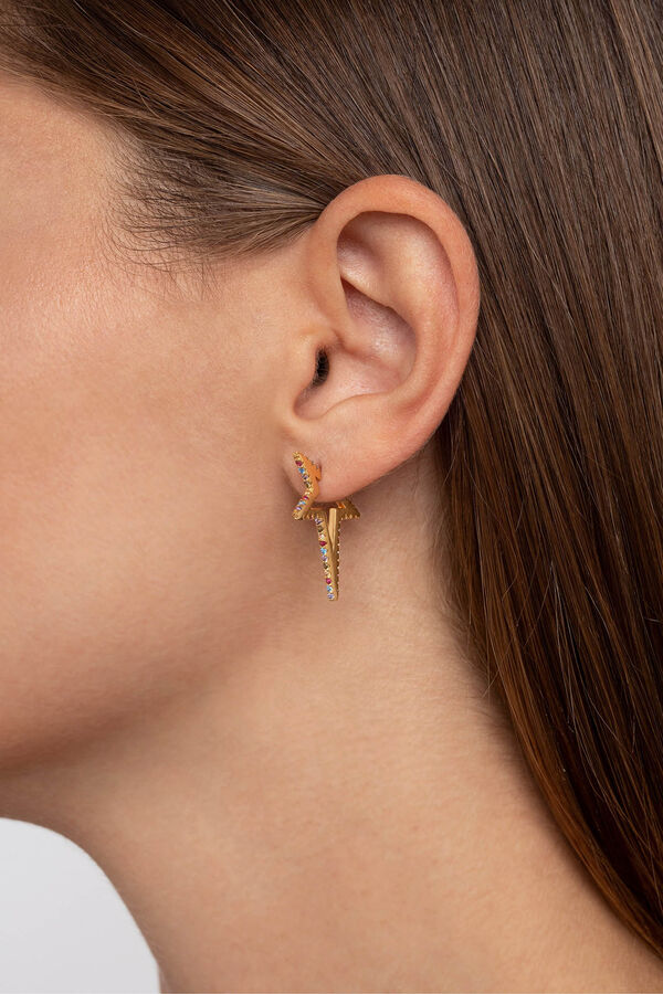 Singularu Pendientes Star Punk Colors Oro amarillo
