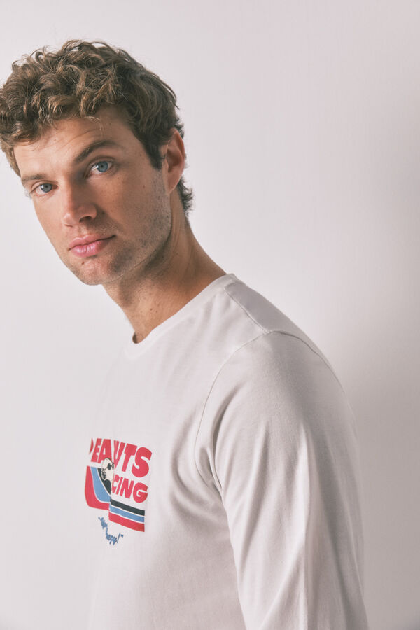 Women'secret Pijama largo 100% algod&oacute;n Snoopy  gris