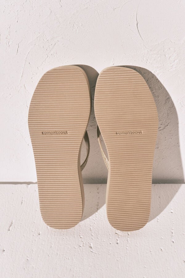 Women'secret Sjajne papuče od esparta Žuta