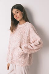 Women'secret Long pyjamas faux shearling pink Roze