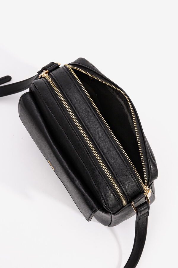 Vilanova Bolso bandolera con bolsillo delantero negro