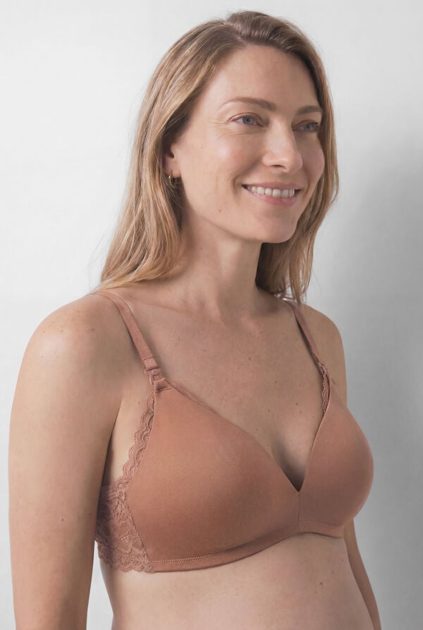 Women'secret Braon trouglasti grudnjak za dojenje sa punjenjem CHARMING Braon