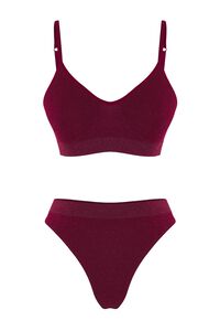 Trendyol Conjunto de lencer&iacute;a bralette brillo