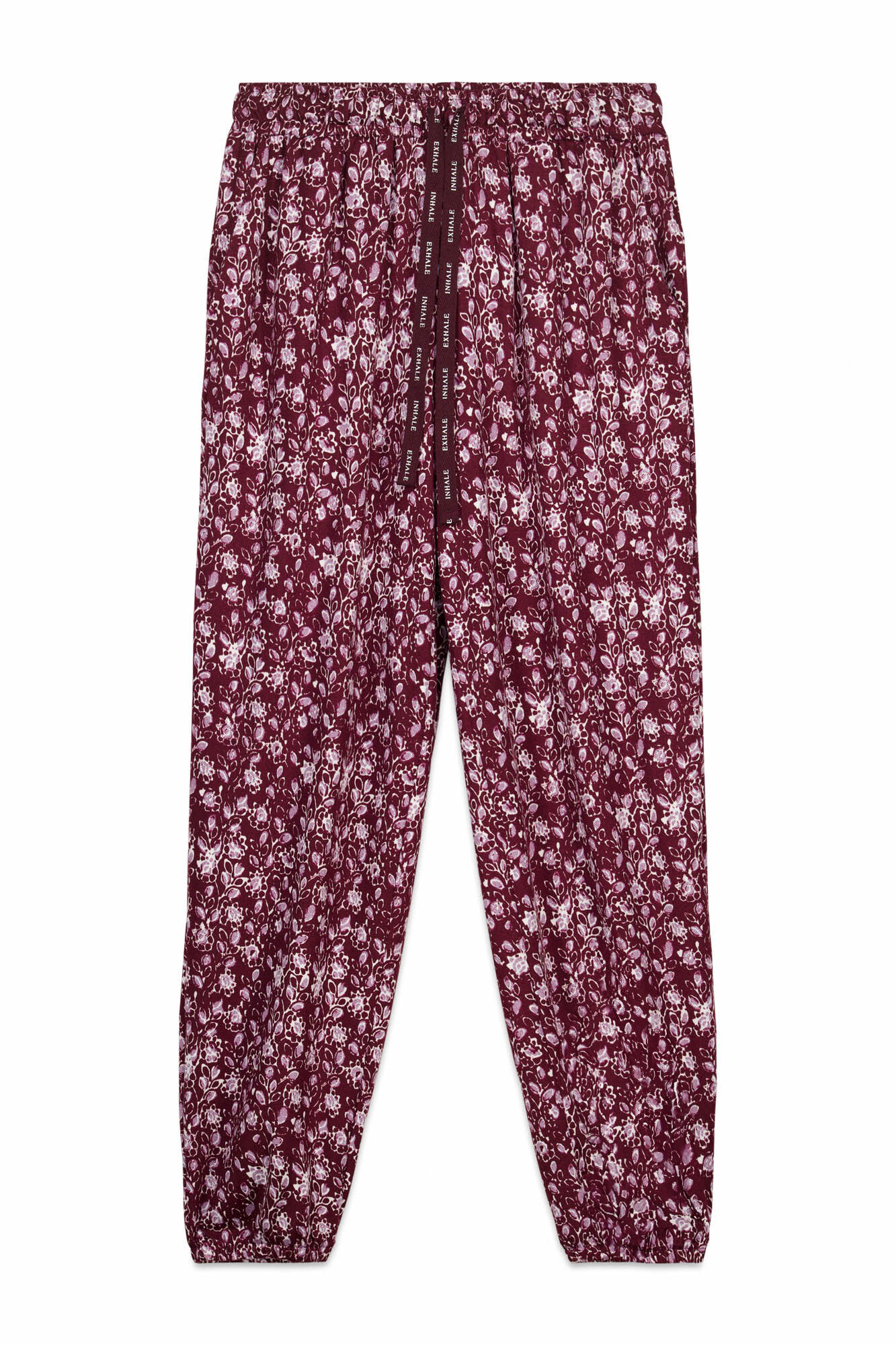 Women'secret Granatne duge cvetne pantalone