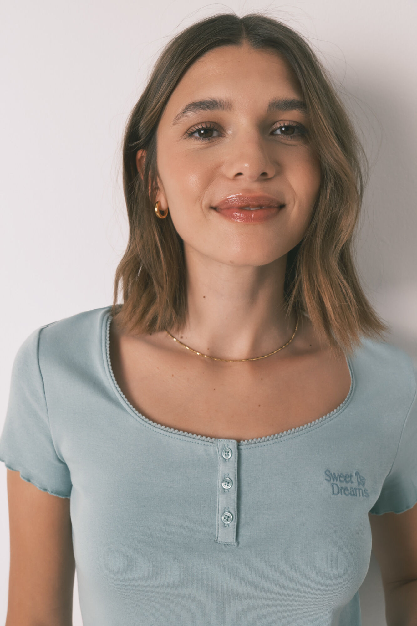 Women'secret Zelena pamučna majica kratak rukav rukava