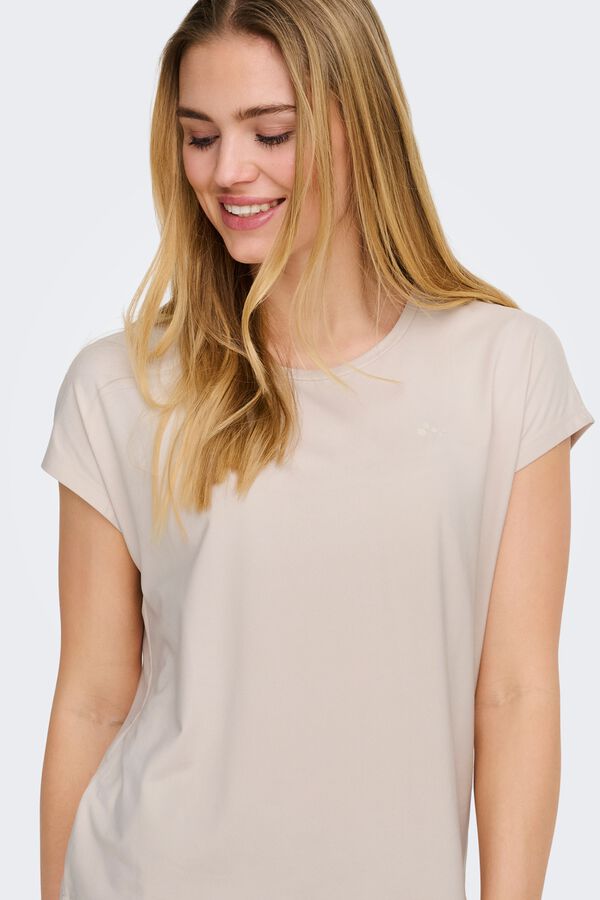 Only Play Camiseta deportiva manga corta soft gris